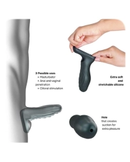 Gaine et masturbateur pour pénis ManWan Ryzer - Bleu pétrol