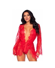 Set 3 pezzi sexy (rosso) 86112 - Leg Avenue