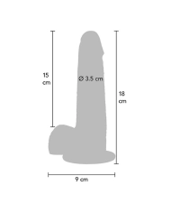 Dildo avec prépuce mobile 15 cm - ToyJoy Get Real