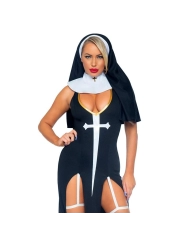 Costume de nonne Sultry Sinner (Noir & Blanc) - Leg Avenue