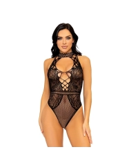 Sexy open bodysuit 89307 (Black) - Leg Avenue