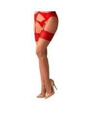 Calze sexy Cupide Desir (Rosso) - Obsessive