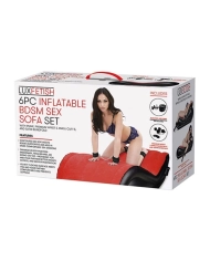 Divan érotique gonflable avec set BDSM (6 pièces) - Lux Fetish