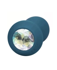 Plug anal vibrant (Bleu pétrole) - CalExotics Power Gem Crystal Probe