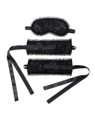 Menottes et bandeau pour les yeux - Rimba Satin Bondage Set