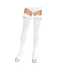Sexy Strümpfe blickdicht (weiß) - Leg Avenue Thigh Highs