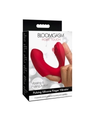 Double stimulation vibrating finger - Bloomgasm Rose Touch