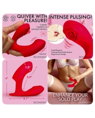 Doigt vibrant à double stimulation - Bloomgasm Rose Touch