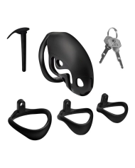 Cage de chasteté en plastique et silicone - Master Series Captor