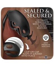 Cage de chasteté en plastique et silicone - Master Series Captor