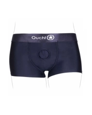 Harnais lingerie Ouch! Vibrating Strap-on Boxer - Noir