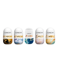 Pack de 5 masturbateurs en forme d'oeufs - Svakom Hedy X