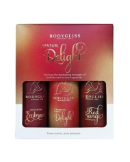 Set d'huiles de massage & lubrifiants 3x 50 ml - Bodygliss Sensual Delight