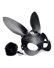 Set bondage Masque de lapin et Plug anal à pompon - Tailz