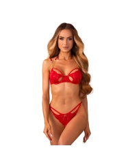 Ensemble sexy ouvert Matildea 2 pièces (Rouge) - Obsessive
