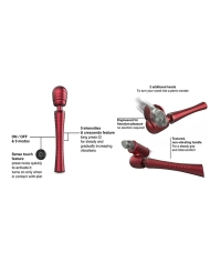 Bacchetta vibrante MAN.WAND EDGY - Rosso velluto