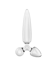 Dildo in vetro Satisfyer Triple Crystal 1