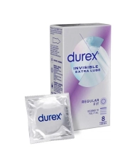 Durex Invisible Extra Lube - Préservatif extra lubrifié et ultra fin (8 pcs)