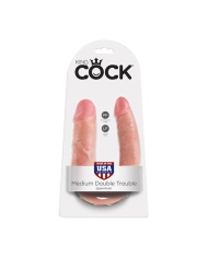 Dildo realistico incurvato - King Cock Double Trouble