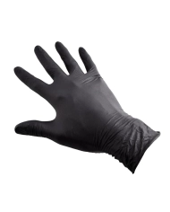 Schwarze Latexhandschuhe 100pcs.
