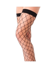 Rimba Black stockings wide fishnet stockings - 1477