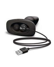 Plug anale rotante e vibrante telecomandato - B-Vibe Rimming 2 Nero