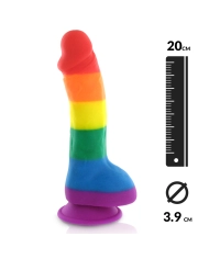 Gode Gay avec scrotum aux couleurs Arc-en-ciel - Pride Dildo