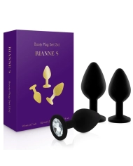 Rianne S Booty Silikon Plug Set Schwarz – Kit 3x Analer Stecker