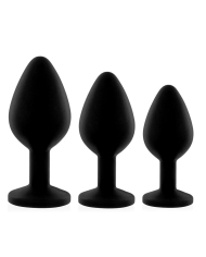 Rianne S Booty Silicone Plug Set Nero - Kit 3 x Plug anale