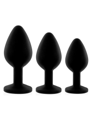 Rianne S Booty Plug Set Noir – Kit 3x plug anal Silicone