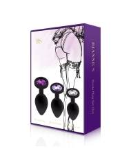 Rianne S Booty Silicone Plug Set Nero - Kit 3 x Plug anale