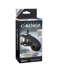 Silikon Peniskäfig Hardcore Silicone Cock Block - Pipedream