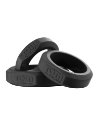 Cockring Set estensibile 3 pz. Nero - Tom Of Finland