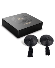 Burlesque Pasties - Caches tétons rond noir ficelle noire