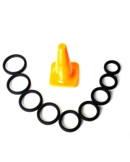 Play Zone Kit Cockring Stretchy Set (9 penisringe) - Perfect Fit