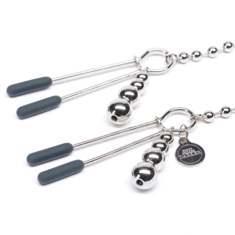 Darker At My Mercy Beaded Chain Nipple Clamps - Fifty Shades of Grey