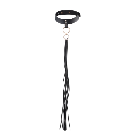 Collier BDSM de soumission Maze Tassel Chocker Noir - Bijoux Indiscrets