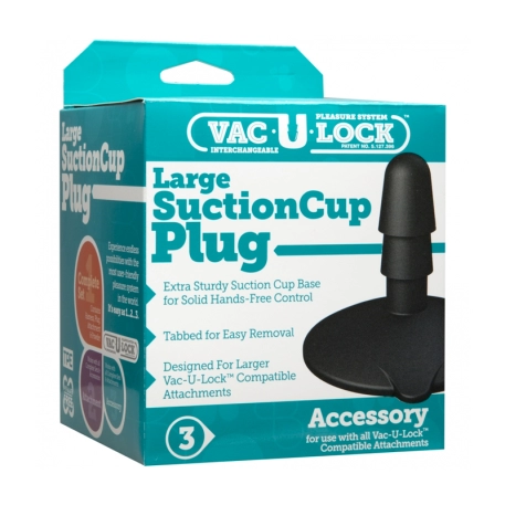 Black Suction Cup Plug - Large
