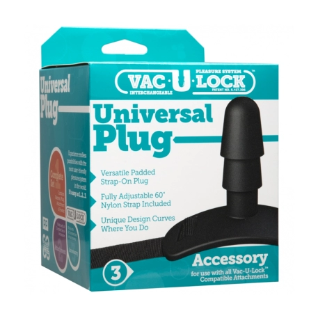 Black Universal Strap-On Vac-U-Lock - Doc johnson