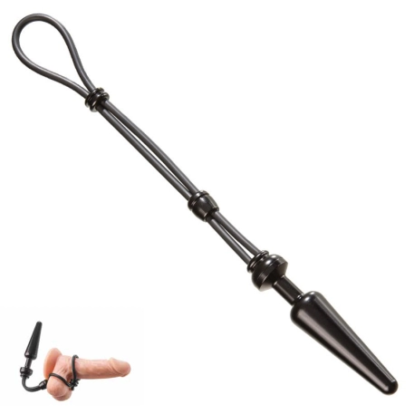 Plug anal & Cockring coulissant Cock-Grip Medium - Malesation