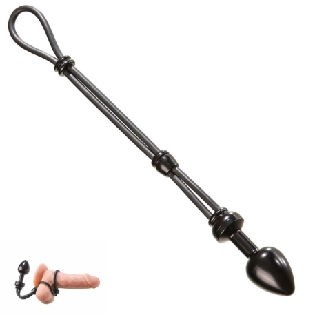 Plug anal & Cockring coulissant Cock-Grip Small - Malesation