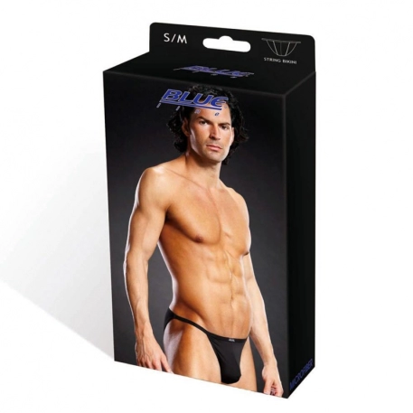 Sexy String Performance Microfiber Bikini Schwarz - Blue Line