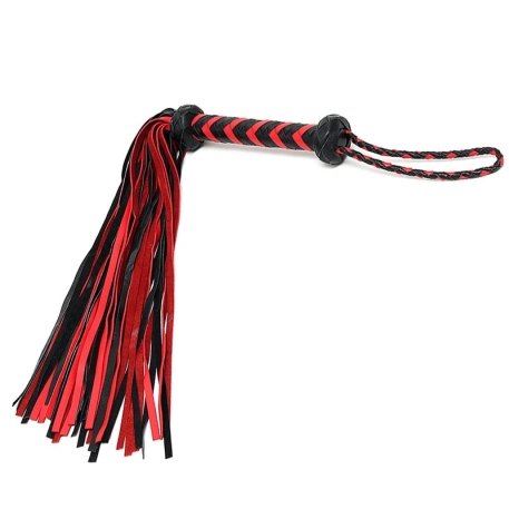 BDSM Braided Flogger Red/Black - Rimba