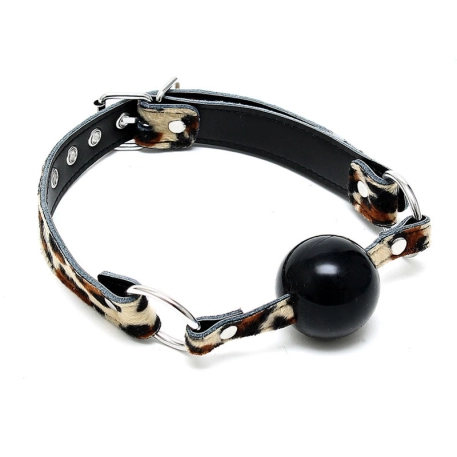 Bâillon Boule en silicone Ø 4.4 cm Léopard - Rimba