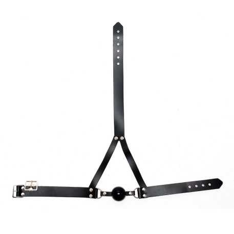 BDSM Kopfgeschirr mit Ball Gag Ø 4.4 cm - Rimba