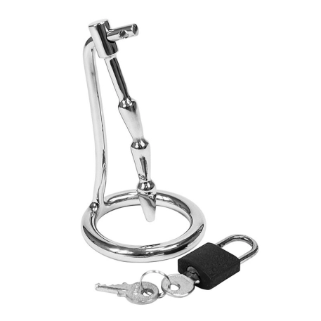 Penis Plug Chastity with padlock - Rimba