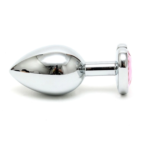 Butt plug with Heart Shaped crystal (Pink) - Rimba