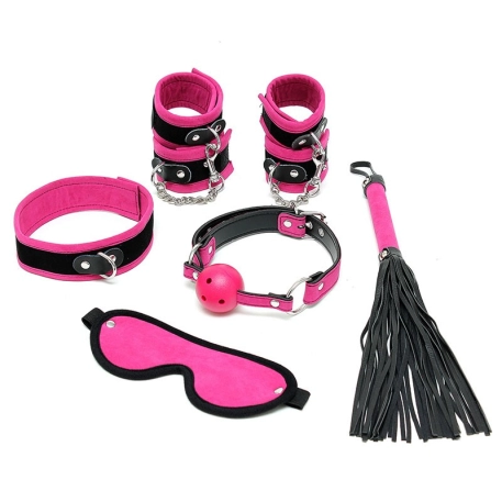 BDSM Kit débutant rose (6-pièces) - Rimba