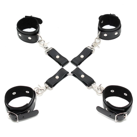 Leder BDSM Fesselkit Hogtie - Rimba