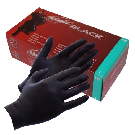 Gants en Latex noirs 100pcs.